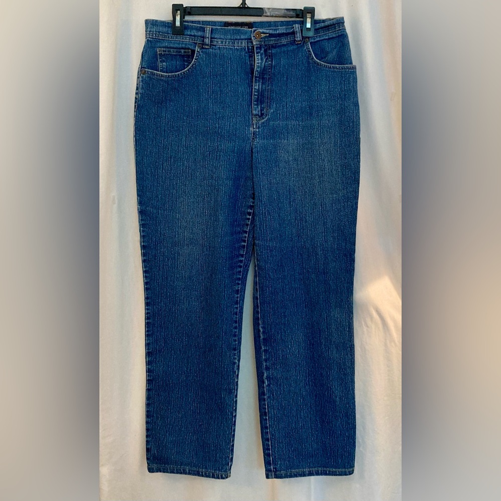 Jones New York Straight Leg High Rise Denim Jeans Size 14